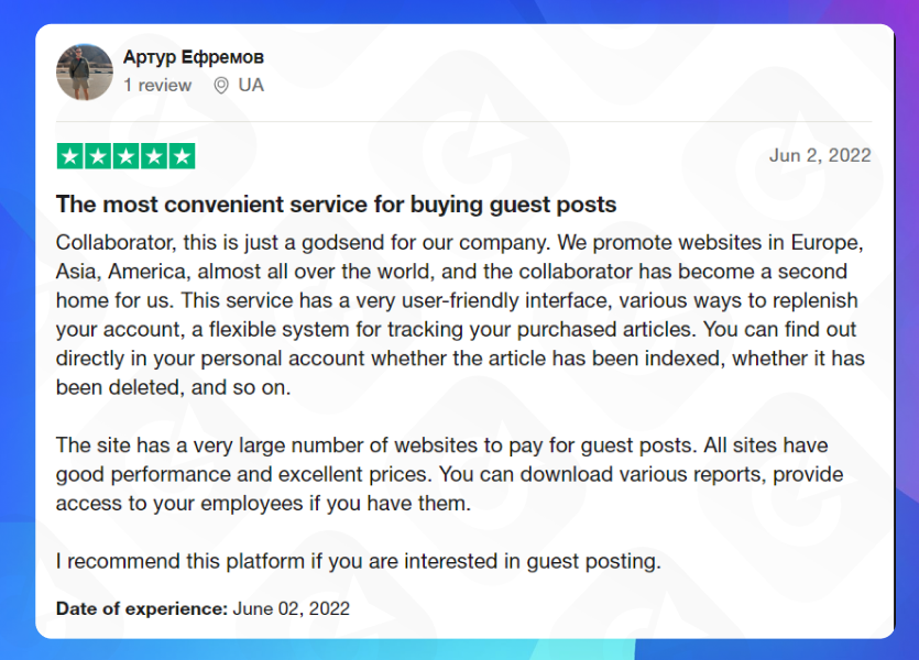 Feedback from Collaborator's users